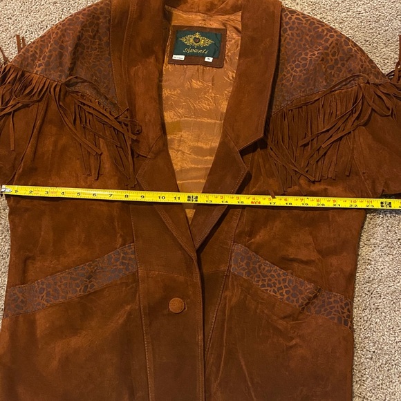 Avanti Brown Suede Fringe Blazer - Picture 11 of 12